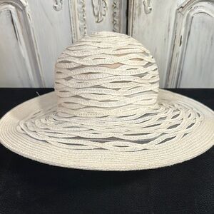 Nine West Elegant Cream Women's Wide Brim Sun Hat